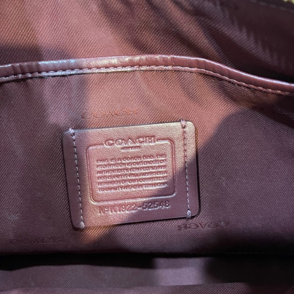 Coach Women's Orange Leather Shoulder Bag - Picture 7 of 14